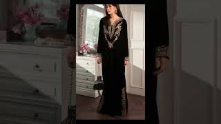 Ladies in black kaftan stylesbest ideas for pregnant ladies formals [upl. by Notnats932]