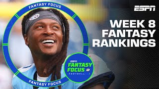 Week 8 Rankings  Trade Updates  Fantasy Focus 🏈 [upl. by Baker]