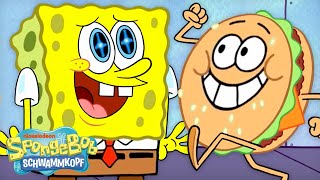 SpongeBob  Alle Krabbenburger in den NEUEN SpongeBobFolgen  60 Minuten  SpongeBob Schwammkopf [upl. by Neelat]