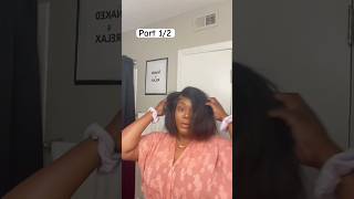 Wig Install  Wig tutorial  Silk press  DIY  Blow out  Kinky tiktok fyp shorts reels [upl. by Merla]