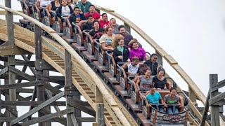 Ghost Rider Wooden Roller Coaster Knott’s Berry Farm Buena Park 2023￼ [upl. by Tuesday]