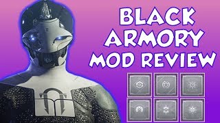 Destiny 2 Black Armory  BLACK ARMORY MODS RANKING amp REVIEW [upl. by Lasko]