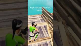 High mesh build on low meshes fortnite [upl. by Eehsar]