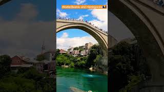 Bridge DiveMostarBosnia amp Herzegovina 🇧🇦 travel mostar bosniaherzegovina europe [upl. by Dichy]