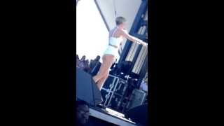 Miley cyrus performing Wrecking Ball for the first time EVER [upl. by Dercy]