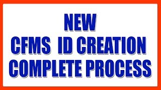 CFMS ID CREATION [upl. by Gurias]