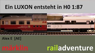 Ein LUXON Dome Car entsteht in H0 187 aus einem Märklin Modell  railadventure bei Geisel  AE 318 [upl. by Greenlee]