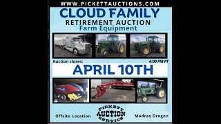 Cloud Family RETIREMENT AUCTION Auction Closes April 10th [upl. by Labotsirc505]