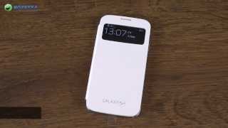 Демонстрация чехлакниги для Samsung Galaxy S4 I9500 SView White [upl. by Allesor496]