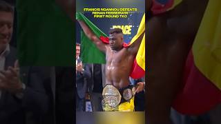 Francis Ngannou Defeats Renan Ferreira Via First Round TKO pfl francisngannou mma [upl. by Essie948]