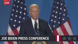 Joe Biden discusses IsraelHamas war during press conference [upl. by Boris56]