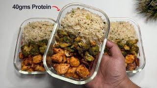 Easy high protein meal prep in 30mins  Chicken Broccoli Rice but better [upl. by Finnegan]