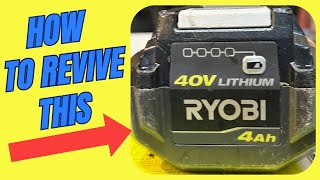 How to Reset a Ryobi 4 Amp 40 Volt Battery  StepbyStep DIY Guide for Repair amp Rechargequot [upl. by Emmit]