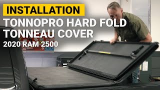 How to Install TonnoPro Hard Fold Tonneau Cover on a 2020 Ram 2500 [upl. by Dinan]