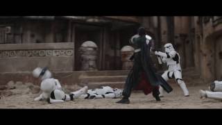 Rogue One A Star Wars Story  Clip quotChirrut Fights Stormtroopersquot [upl. by Alemac]