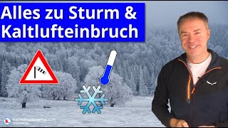 Sturmlage Dienstag Kaltlufteinbruch und Schnee [upl. by Zzaj]