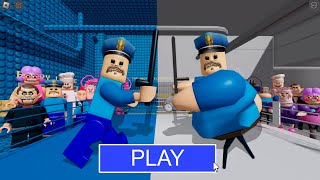 LEGO BARRY TEAM vs BARRY COPS TEAM in BARRYS PRISON RUN New Scary Obby Roblox [upl. by Oinoitna]