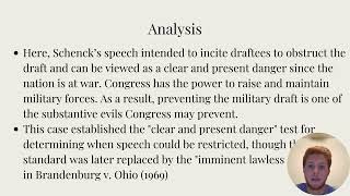 Schenck vs U S [upl. by Faxon]