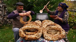 Stones Baked Bread Recipe  Unique Outdoor Baking [upl. by Alenas228]