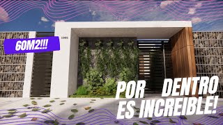 PLANO CASA PEQUEÑA Y MODERNA  60m2  VIVIENDA ECONOMICA Y FUNCIONAL  CASA DE CAMPO  PLANOS GRATIS [upl. by Suiramad]