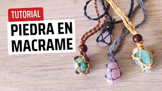 Tutorial piedra engarzada en macramé [upl. by Ludlew]