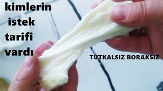 Tutkalsız Borakssız Slime TestSlime Nasıl yapılırTutkalsız Boraksız slaym nasıl yapılırslime yapı [upl. by Yusem]