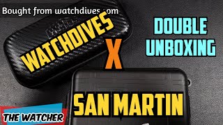 Double WatchDives Unboxing  38mm Spec monsters  The Watcher [upl. by Millford]