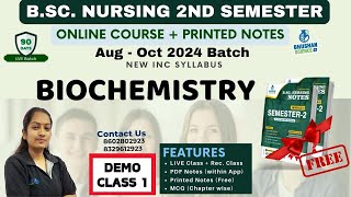 DEMO CLASS 1  bsc nursing biochemistry  bsc nursing 2nd semester  B Sc NURSING 2024 [upl. by Shabbir703]