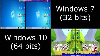 ChilledWindows 7 Comparation  Windows 7 32 bits vs Windows 10 64 bits [upl. by Lamahj]