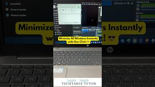 Minimize All Windows Instantly 😎 One Click Magic techtips windows microsoft shortsvideo [upl. by Tipton]