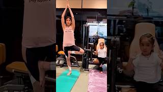 Shilpa Shetty daughter Samisha in Gym shortvideo [upl. by Marcelo329]