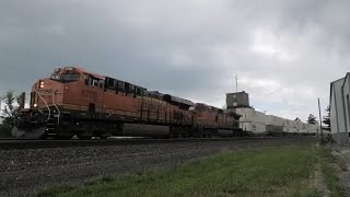 BNSF 6700 Leads Intermodal in Princeton IL 52624 [upl. by Enilegna]