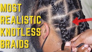 Jumbo KNOTLESS BOX BRAIDS For Beginners  ItsAbeeyola [upl. by Yarw]