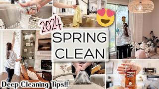 SPRING CLEAN WITH ME Real Life Cleaning Motivation  TIPS [upl. by Anayhd]