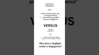 Why does a Negligee reside in Negligence [upl. by Goulder]