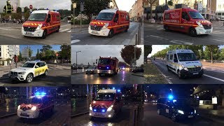 Lyon Pompiers SAMU CroixRouge BEST OF 2018 [upl. by Nedlog979]