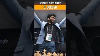 Gukesh became the youngest chess champion in the world chess gukesh news [upl. by Oxley]