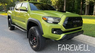 Saying FAREWELL to my 2022 Toyota Tacoma TRD Pro… [upl. by Infield]