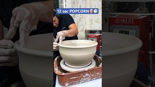 12 sec POPCORN BOWL🍿🍚 oddlysatisfying pottery viral fypシ゚viral fyp popcorn artoftheday [upl. by Alegre334]