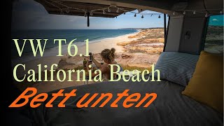 VW T61 California Beach Bett auf und abbauen  Off by CamperBoys 2024 [upl. by Turrell]