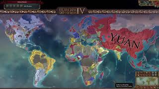 EU4 Oirat VeryHard World Conquest 13700 Timelapse [upl. by Gnuhp]