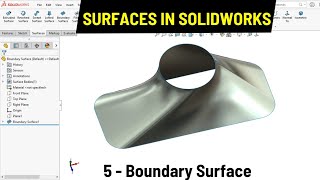 Boundary Surface in solidworks  Surface Modeling [upl. by Gracia]