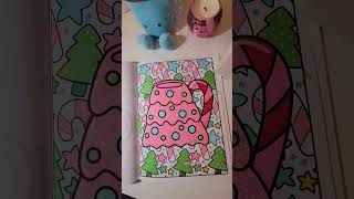 🎄Pink Christmas but add a little SPARKLE✨️Cute and Cozy Mugs Coloring Book by Lisa Markle Sparkles [upl. by Samuel]