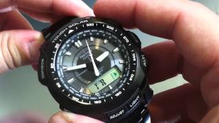 Titanium Casio Protrek Solar Atomic Watch PRW5100YT1 [upl. by Honeywell378]