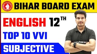 English Class 12 Subjective Question Answer 2025  Bihar Board 12th English Question Answer [upl. by Uzziel]