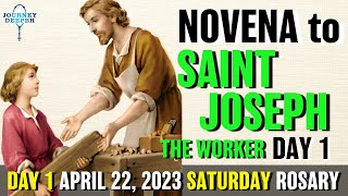 Novena to St Joseph the Worker Day 1 🤎 SATURDAY ROSARY April 22 2023 JOYFUL Mysteries of Rosary [upl. by Charteris542]