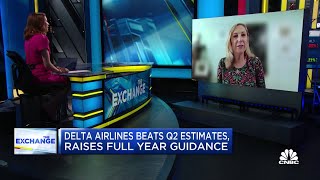 Delta stock still has a lot of upside says TDs Helane Becker [upl. by Gnuj]