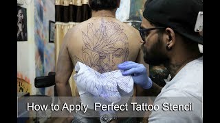 How to apply perfect tattoo stencil  Forearm  Arm  Back  Tattoo Tutorial  part  12 [upl. by Cornwall166]