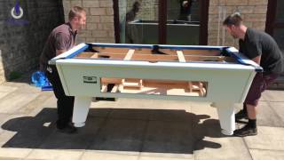 DPT Omega Outback  Outdoor Slate Bed Pool Table Installation [upl. by Ahseyd]