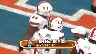 26yearold Cam McCormick scores FIRST CANES TD of the season 🌀  ESPN College Football [upl. by Cir701]